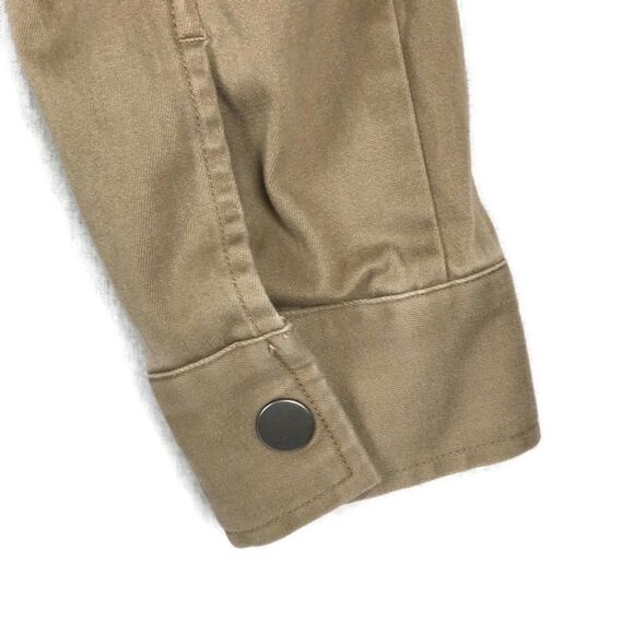 Pendleton Malin Snap Front Jacket Women's Medium Petite Tan Pockets Stretch - Picture 3 of 10